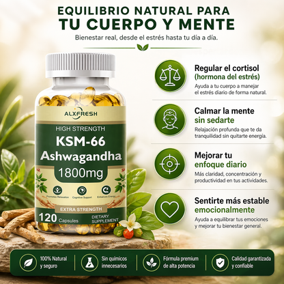 🌿Suplemento de Ashwagandha Natural KSM-66